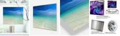 Design Art Designart 'Turquoise Ocean Under Blue Sky' Modern Seascape Metal Artwork - 20" X 12"
